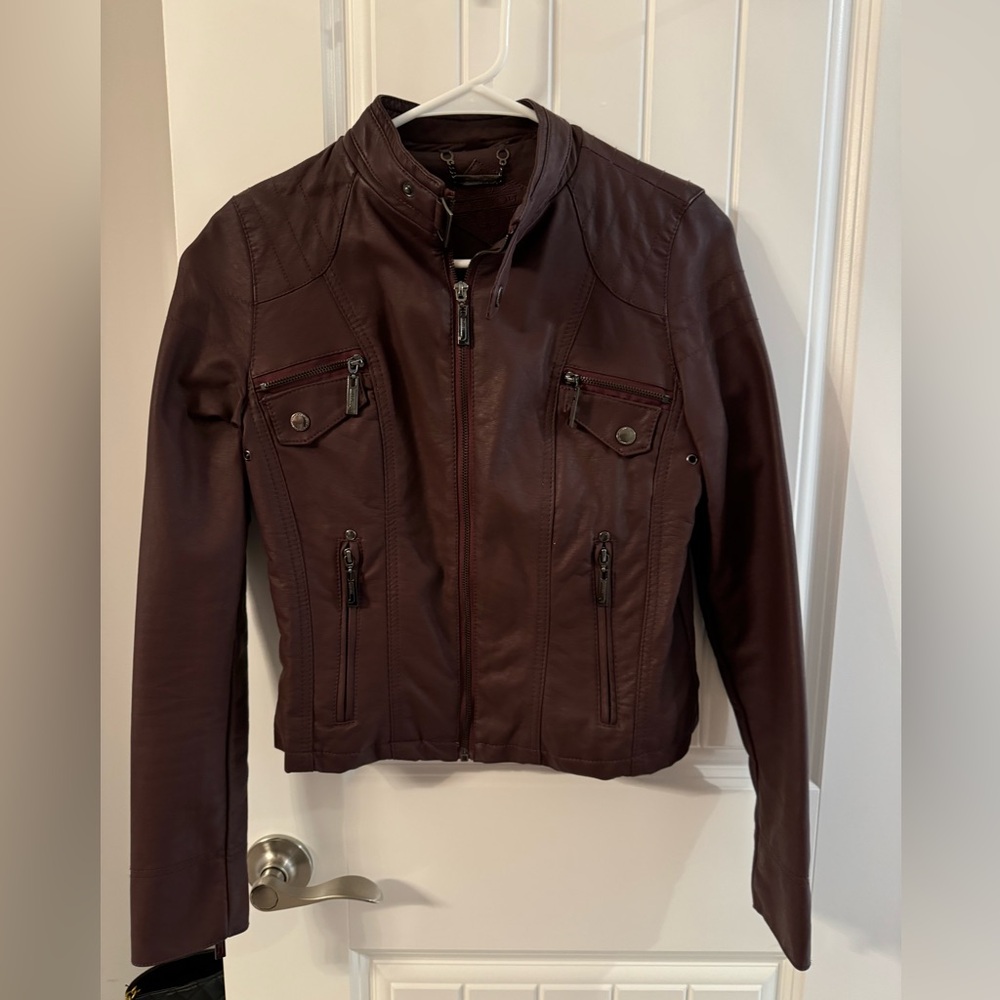 JouJou XS Plum/ Deep Purple Leather Jacket